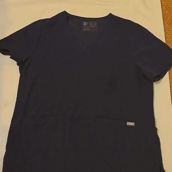 Figs Casma Short Top Navy Blue Size XL - Picture 1 of 7